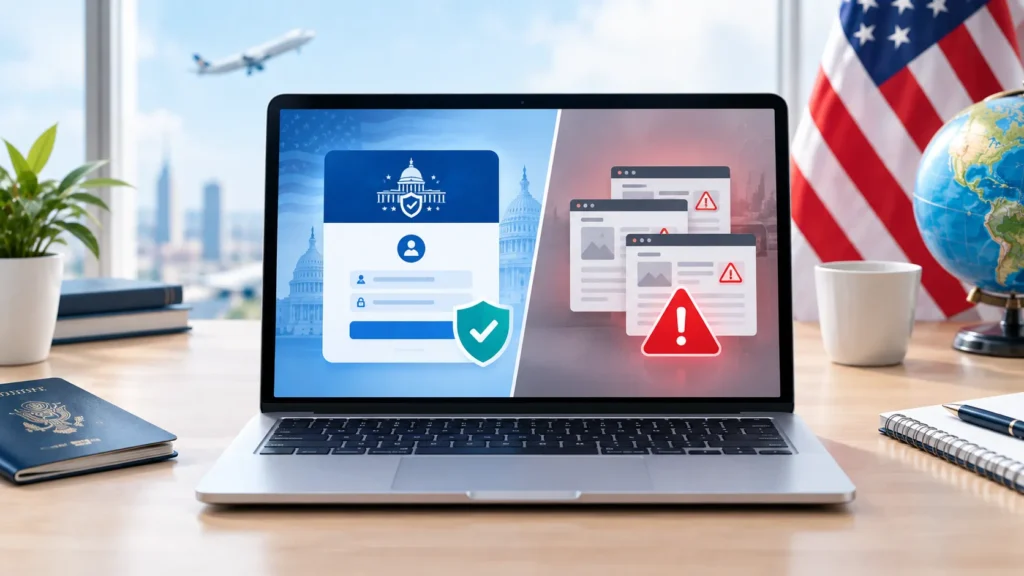 Official U.S. visa appointment portal and website safety