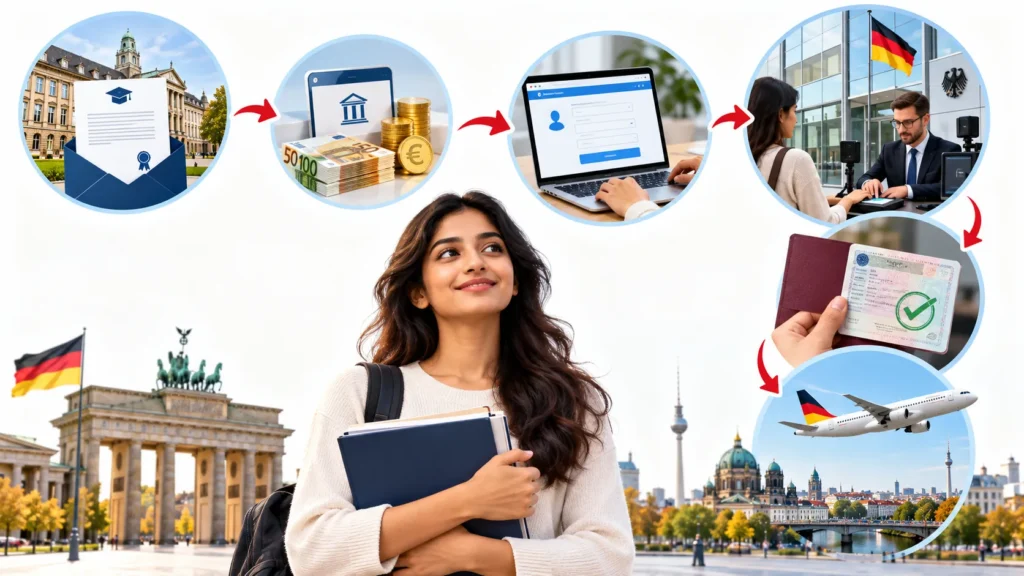 Germany student visa application process from university admission to visa approval